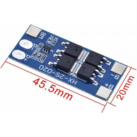 BMS контролер HX-2S-D20 20A 7.4V для 2-х літій-іонних акумуляторів