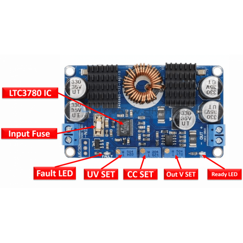 DC-DC перетворювач LTC3780 10A 130W Buck-Boost CV/CC