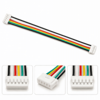 Кабель JST GH1.25 6P 200 мм 28AWG, двосторонній (мама-мама), крок 1.25 мм