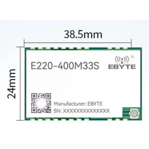 Комплектуючі Бездротовий модуль Ebyte E220-400M33S на базі чіпу SX1268 з потужністю 33dBm (2вт)