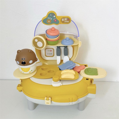 Дитячий кухонний набір у рюкзаку з ведмедиком