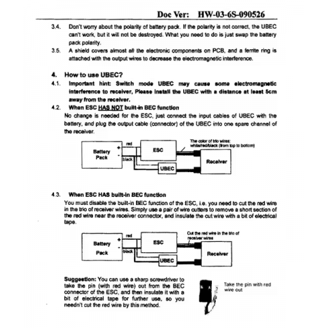 Конвертер-стабілізатор напруги DC-DC Converter Step Down Module UBEC 3A 5V, 6V / 26V UBEC 2-6S