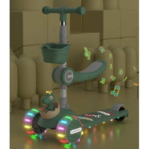 Дитячий самокат 3 -в-1  з  універсальними колесами для прогулянок з дітьми