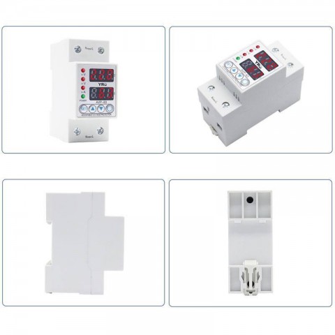 Захист від перенапруг YRVP-3, з цифровим дисплеєм (V, A), 2P, 63A, 230Vac