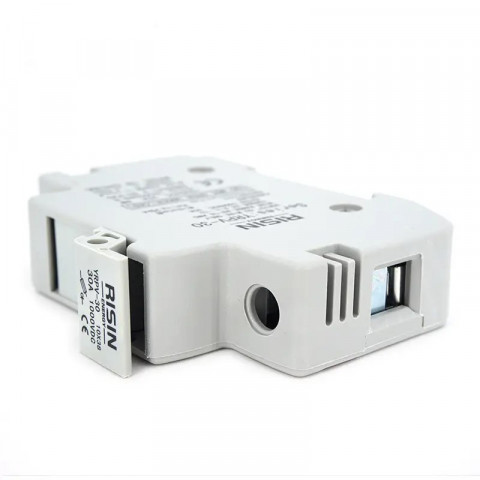 Утримувач запобіжника 10x38 мм 1000V DC на DIN-рейку з запобіжником