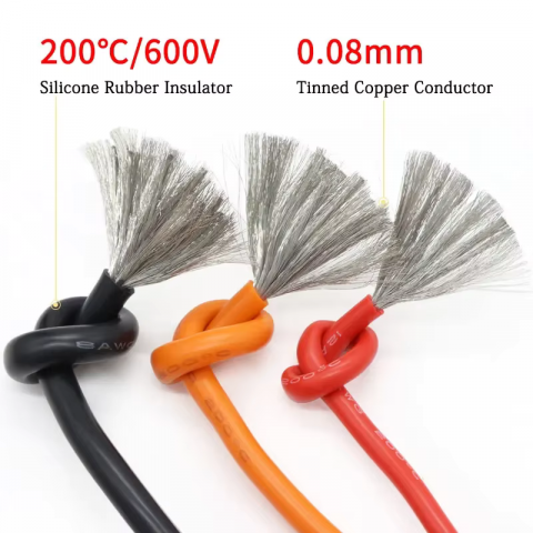 Набір силіконових дротів 22AWG 5 кольорів по 10 м (м’які, термостійкі)