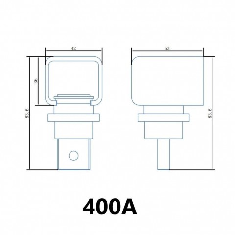 Мідні клеми для аккумулятора LiFePO4 400А