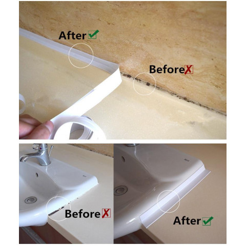 Клейка стрічка-ізолятор бордюрна для ванної 38 мм 3.2 м (Рожевий-Персик) LT-BATH-TAPE-38-3.2-PP