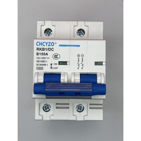 Автоматичний вимикач CHCYZO RKB1/DC B125A 2P 12V-125V 150A