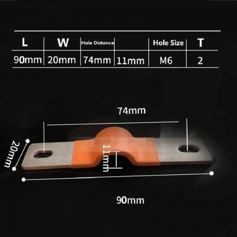 Шина поперечна для LiFePo4 акумів 280Ah (busbar, перемичка) мідна