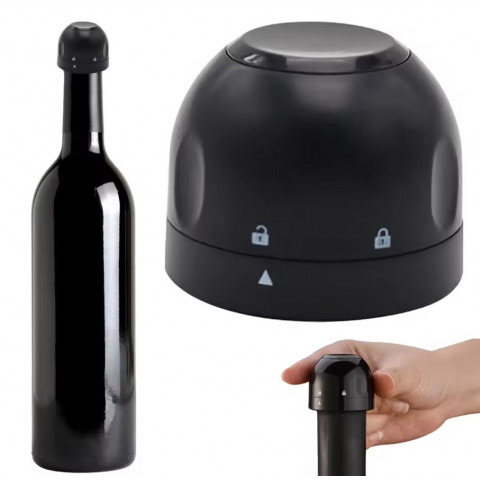 Герметична кришка для пляшки вина з фіксатором