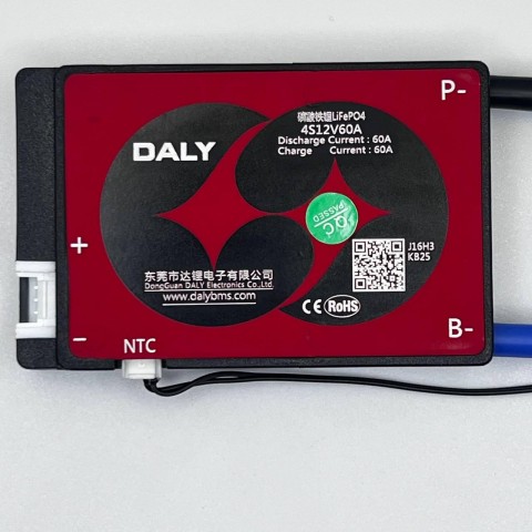 BMS плата DaLy LiFePO4 12V 4S 60A