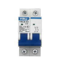 YRO AC MCB 2 полюс 32 А  - 400V Электрический миниатюрный автоматический выключатель mcb автоматические выключатели