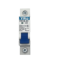 YRO AC MCB 1 полюс 63 А  - 400V Электрический миниатюрный автоматический выключатель mcb автоматические выключатели