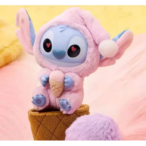 М'яка іграшка-брелок сюрприз Stitch Eat Something Before Sleep / Іграшка Стич сюрприз у корбці, 15 см