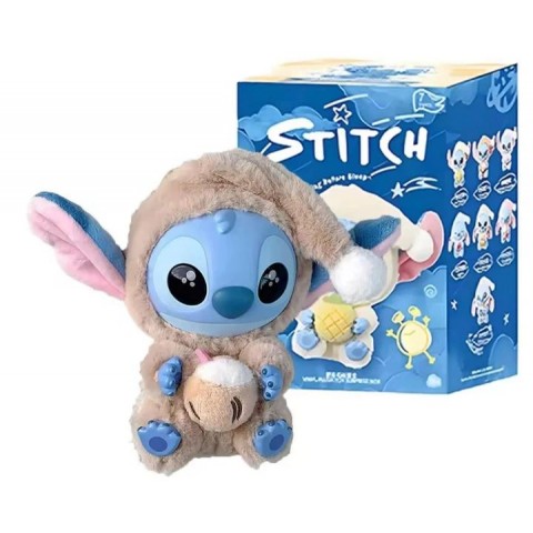 М'яка іграшка-брелок сюрприз Stitch Eat Something Before Sleep / Іграшка Стич сюрприз у корбці, 15 см