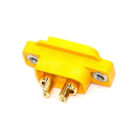 Роз'єм живлення, штекер (male) 2pin монтажний, XT60E-M, 60A, 2 отвори