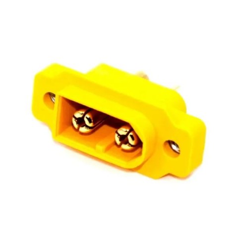 Роз'єм живлення, штекер (male) 2pin монтажний, XT60E-M, 60A, 2 отвори