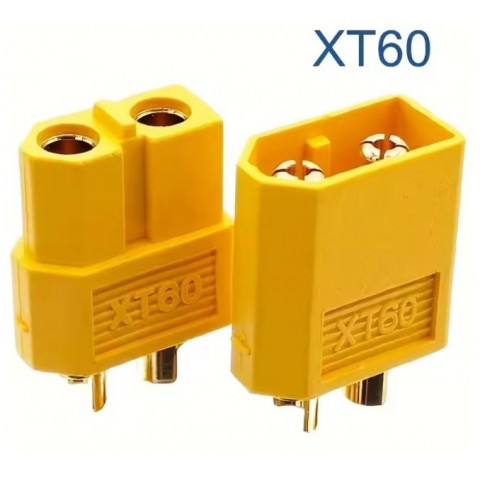 Силовий роз'єм XT60 (пара): тато + мама, 2-pin, струм до 65A