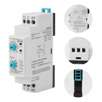 Багатофункціональне реле часу ERV-08 з регульованою затримкою 0,1 с – 100 год, 5 А, 160–250 В
