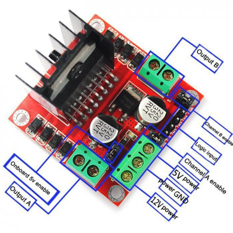 Драйвер двигуна L298N 2A H-Bridge