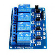 Модуль реле 4-канальний 24В з оптопарою (синя плата)
