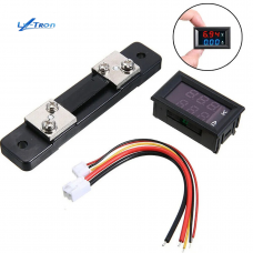 Цифровий вольтамперметр DC 0-100V 50A з шунтом 50A (LED червоно-синій)