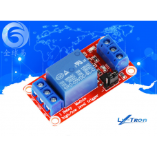 Модуль реле 1-канальний 24V з оптопарою, підтримка HIGH/LOW (червона плата)