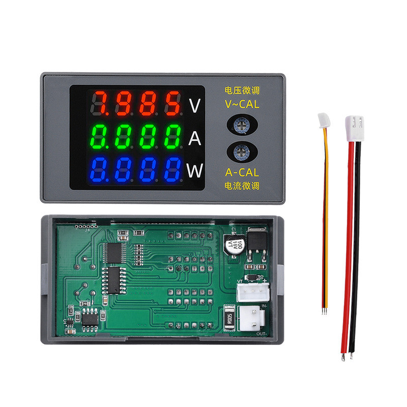 Вольтамперметр DC730 100V 10A — LED, калібрування, DC