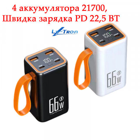 Power Bank 66W PD 22.5W на 4×21700 з дисплеєм (корпус + плата)