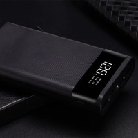 Корпус для павербанку DIY + плата зарядки 2.1A на 6 акумуляторів 18650, з цифровим дисплеєм і пружинним кріпленням, без пайки