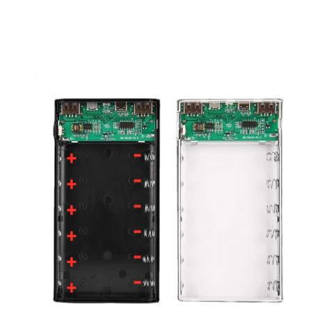 Корпус Power Bank 6×18650 DIY 2.1A з дисплеєм (без пайки)