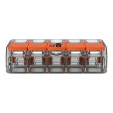 Клема WAGO 221-415 — 5-контактна швидкоз’єднувальна, 450V/32A