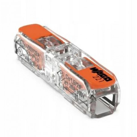 Клема WAGO  221-413, 1-контактна швидкозʼєднувальна