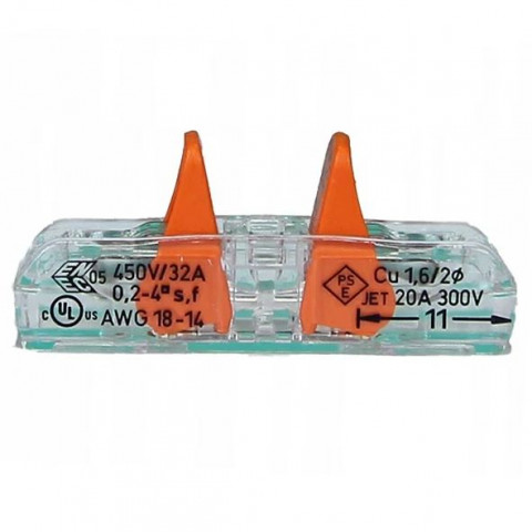 Клема WAGO  221-413, 1-контактна швидкозʼєднувальна