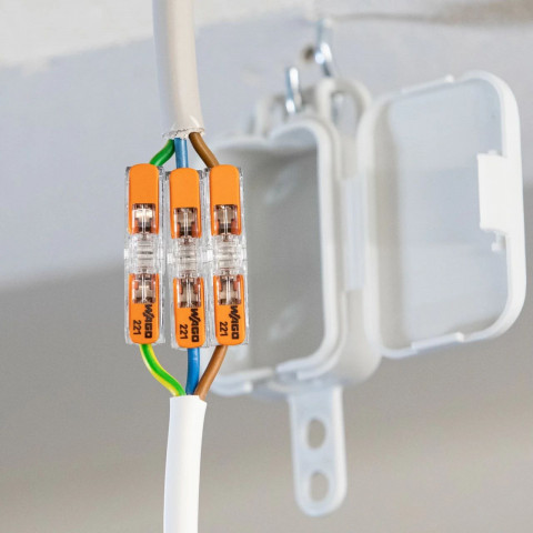 Клема WAGO  221-413, 1-контактна швидкозʼєднувальна