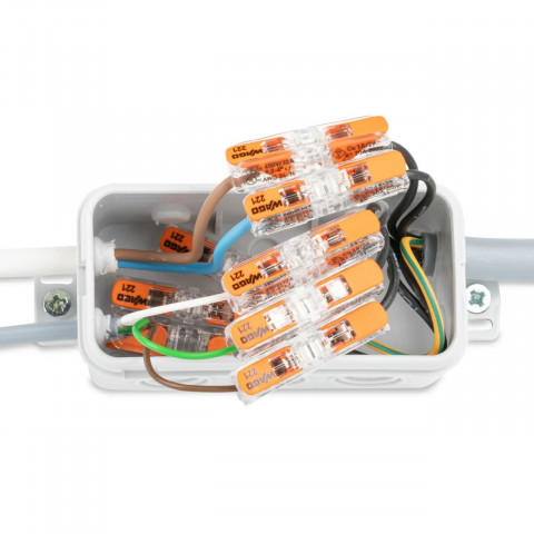 Клема WAGO  221-413, 1-контактна швидкозʼєднувальна