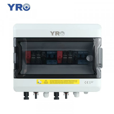 YRO PV Combiner Box 2 входи 2 виходи 550V DC для сонячних панелей