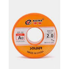 Припій з флюсом Kaina AO (Sn63/Pb37) 2.0 мм, 100 г