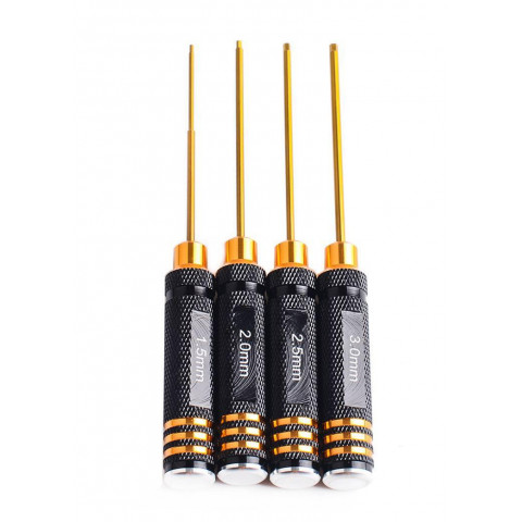 Набір шестигранних викруток 1.5–3.0 мм (4 шт), прецизійні HEX викрутки для ремонту