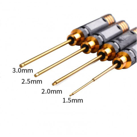 Набір шестигранних викруток 1.5–3.0 мм (4 шт), прецизійні HEX викрутки для ремонту