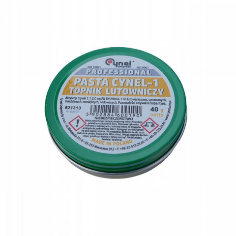Паяльна паста Cynel-1 40г, флюс-паста для пайки, Cynel Unipress
