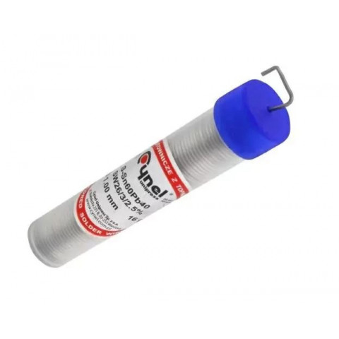 Припій Cynel Sn60Pb40 1 мм 16 г з флюсом SW26