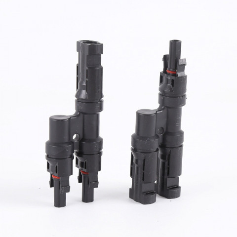 Конектор MC4 T-Type 1x2 для сонячних панелей, Y-розгалужувач 30A 1000V IP67