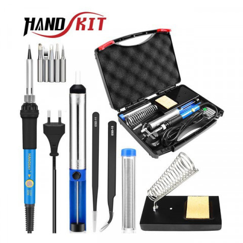 Набір для пайки Handskit 90W з цифровим паяльником LCD, регулюванням температури та кейсом