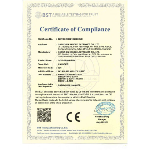 Цифровий паяльник Handskit 926 90Вт з LCD дисплеєм та регулюванням температури 100-480°C