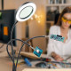 Лупа настільна з LED-підсвіткою та тримачами «Третя рука» 3X, USB